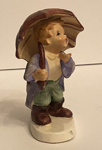 Lefton #2300 Birthday Boy of the Month-April with Umbrella - 第 3/5 張圖片
