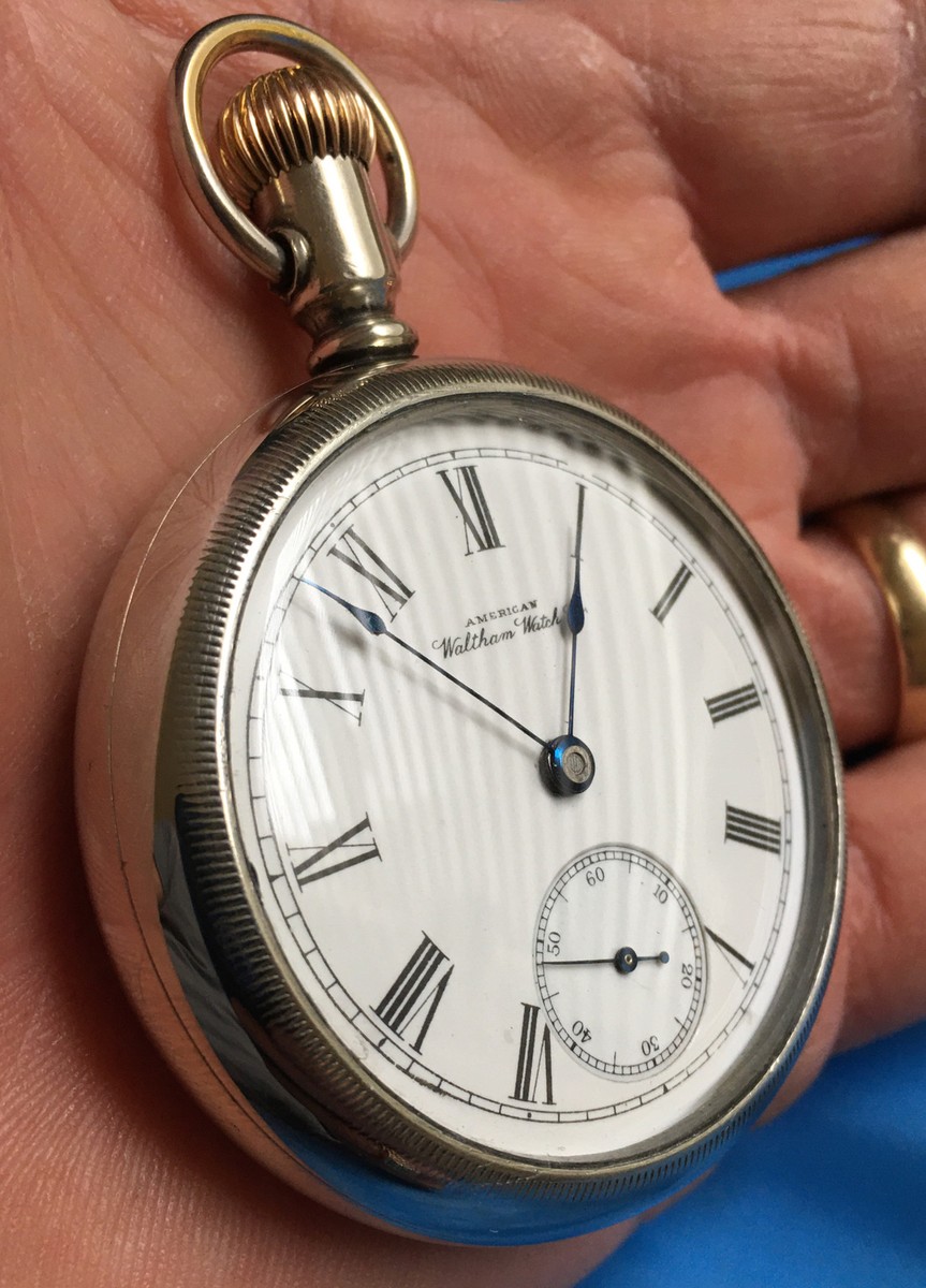 Antique 1892 Waltham Massachusetts 18s Oresilver Pocket Watch Runs