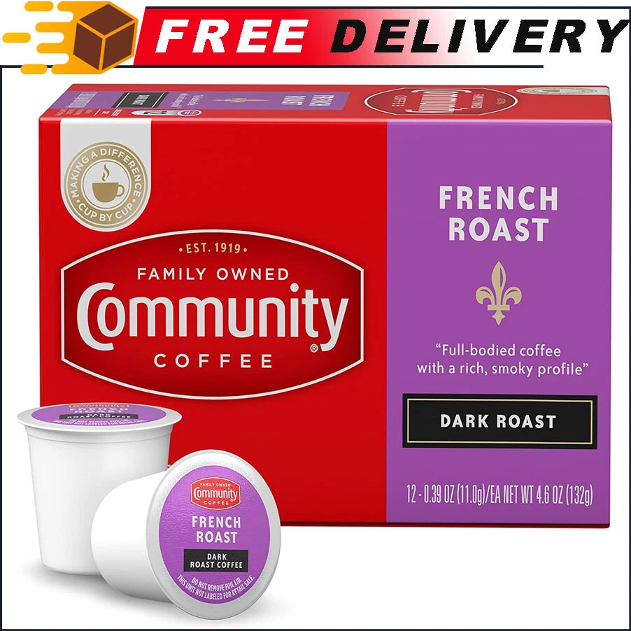 French roast top coffee pods