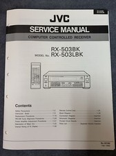 JVC RX-503Bk  RX-503LBK Service Manual Original w/Schematics, Parts, etc 