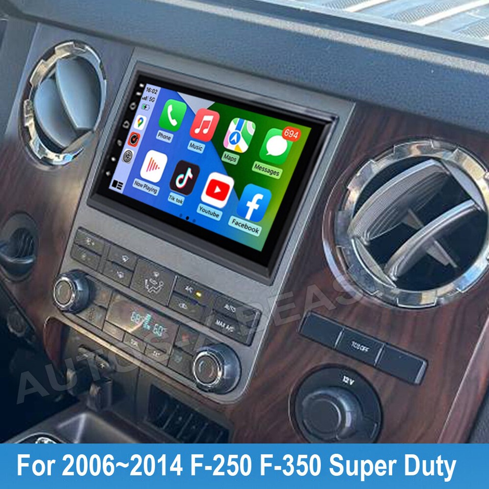 Wireless Carplay & Android Auto Head Unit For 2006–2014 F-250 F-350 Super Duty – 7" Touchscreen With Android 13