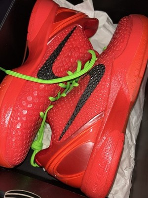 Nike Kobe 6 Protro Reverse Grinch Red Black Green Low Top Sneaker FV4921-600