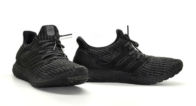 A8 Auth ADIDAS Ultra Boost 4.0 Triple Black Running Shoes BB6171 Size 8