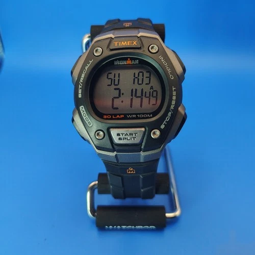 Vintage 2012 Timex Iron Man Indiglo 42mm Men's Quartz Sports Watch 100m Chrono