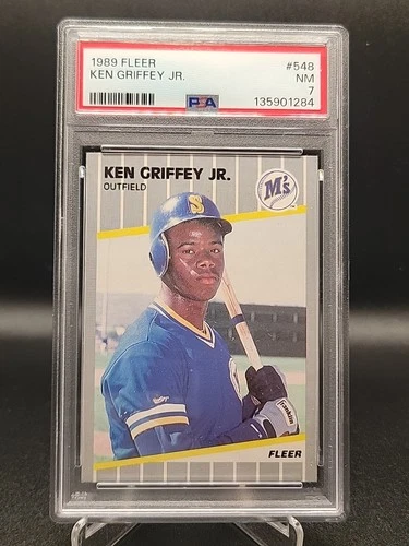 1989 Fleer Ken Griffey Jr #548 Rookie PSA 7 (RC) Mariners