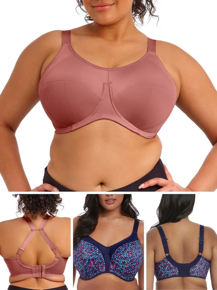 Elomi Energise Sport BH Vollschale Seitenstütze Bügel Racerback Dessous - Bild 1 von 1
