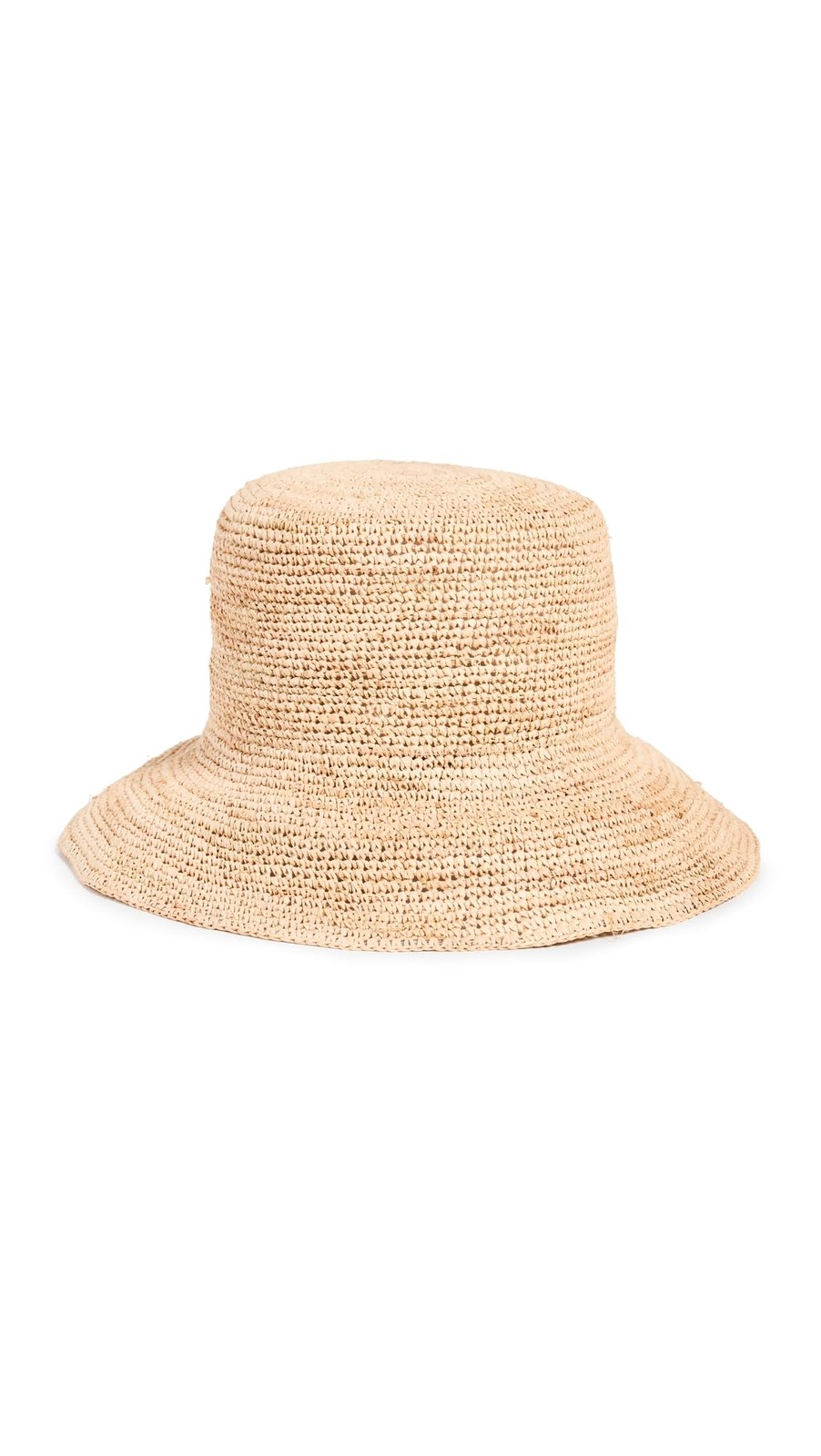 Hat Attack Women's Chic Crochet Straw Bucket Hat, Natural, One Size, Natural