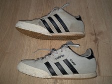 Mens Adidas Super Samba Trainers in Grey Suede & Black Trim (Rare) Size 8 UK