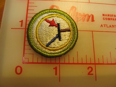 ELECTRONICS merit badge plastic backed patch (oP)