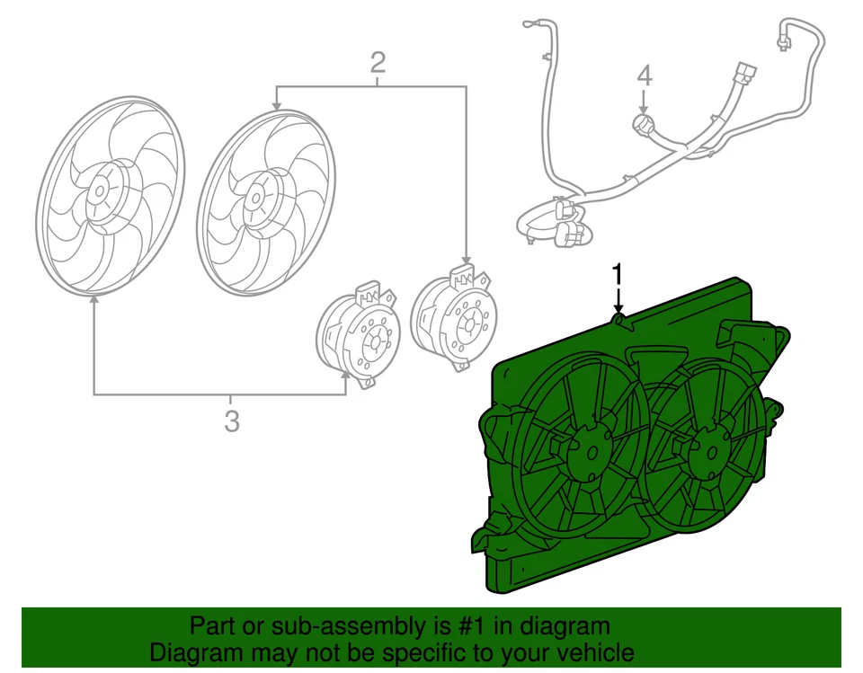 Genuine GM Engine Cooling Fan Shroud 20970655 - Image 4 of 4