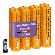 NiMH battery AAA 550mAh 1.2V rechargeable battery for Panasonic cordless phones