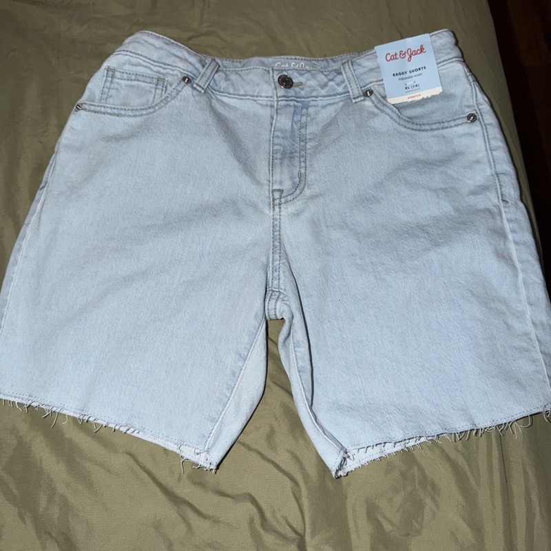 NWT Girl's Capri Pants Denim Jean - Cat & Jack™ Light Blue Size XL  (14)  BNWT