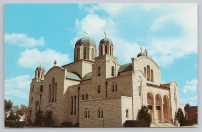 Postcard Saint Sava Serbian Orthodox Cathedral Milwaukee Wisconsin