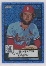 2021 Chrome Platinum Anniversary Blue Mini-Diamond Refractor Bruce Sutter 0c6