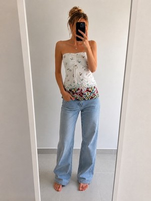 Trägerloses schulterfreies Damen Top Bandeau von QS by s.Oliver