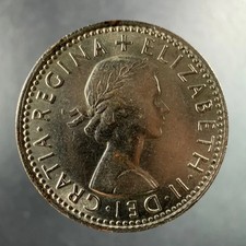 1965 Great Britain Sixpence UK Elizabeth II Bold Design