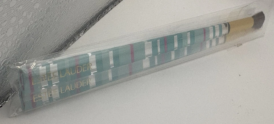 雅诗兰黛条纹手柄化妆刷两件套-全新/密封 — 第 2/3 张图片