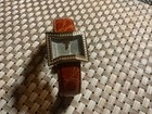 Womens Gold tone Diamond Croton Watch with Brown Crocodile Deployant Strap… — photo 1