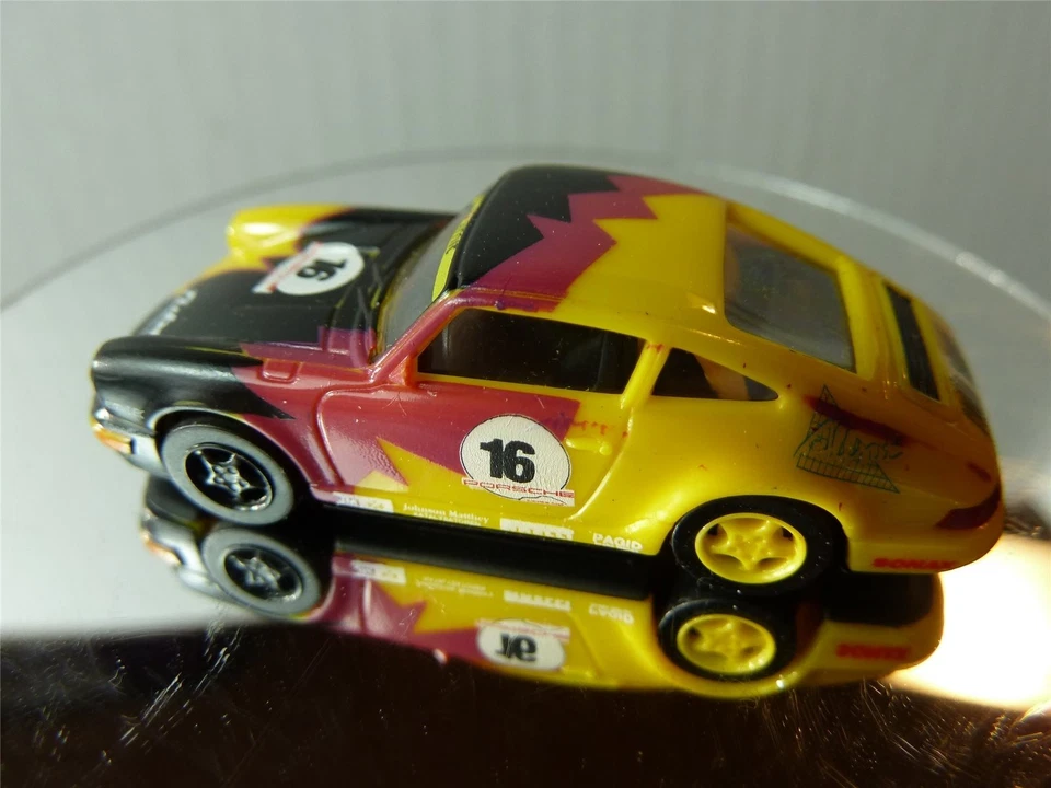 Porsche 911 1:87 Carrera 2 Supercup n. 16 Fuba giallo nero rosa Euromodell HO - Immagine 2 di 4