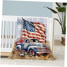 Patriotic Throw Blanket Baby Small 4th of July Memorial 30x40 IN Patriotic 10