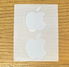 Apple Logo Sticker Decal, White - Genuine OEM - Includes 2 Stickers
