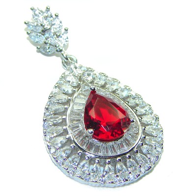 Top Qualität 3,6 Rubin .925 Sterling Silber Handarbeit Anhänger