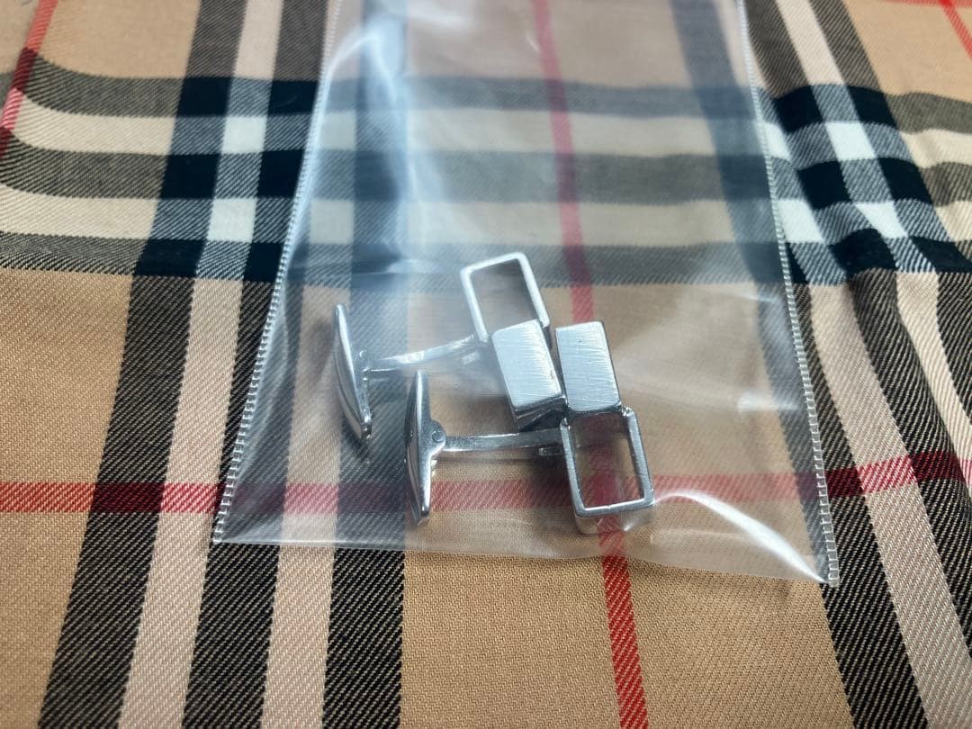 Yves Saint Laurent Silver Rectangular Cufflinks B… - image 5