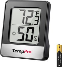 ThermoPro TP49 Digital Hygrometer Indoor Thermometer Humidity Pitch Black