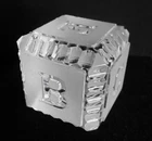 Vintage Waterford Crystal Baby Block Cube  Paperweight 14.7 oz.   2" Cube