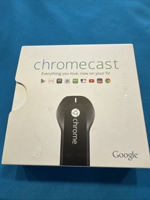 Google Chromecast (1st Generation) HDMI Media Streamer Black H2G2-42