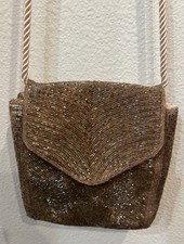 Vintage Walborg Beaded Bag Crossbody Evening Purse Pink Bridal Wedding