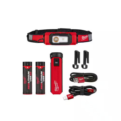 600 Lumens LED REDLITHIUM USB 360-Degree Visibility Hard Hat Headlamp USB Charge