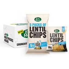 Lentil Chips Salted 4 x 5 x 18g Gluten Free Crisps Multipack Vegan Friendly