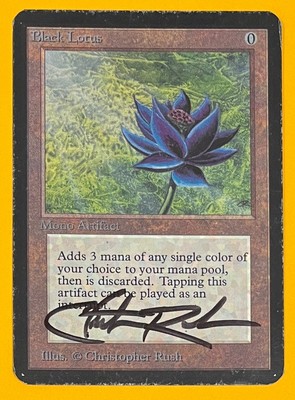 MTG BLACK LOTUS (Signed) Alpha (OldManMTG 012-026) | eBay
