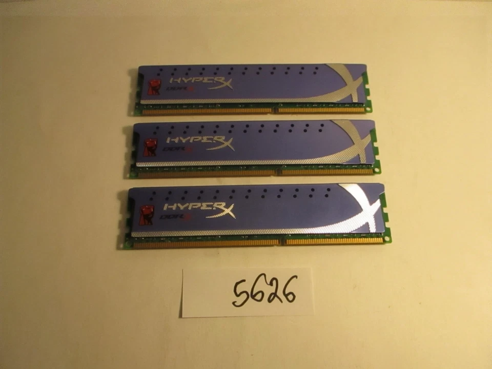 Kingston HyperX 3x4Gb=12Gb PC3-12800 1600Mhz DDR3 Desktop Memory RAM (5626) - Image 2 of 2