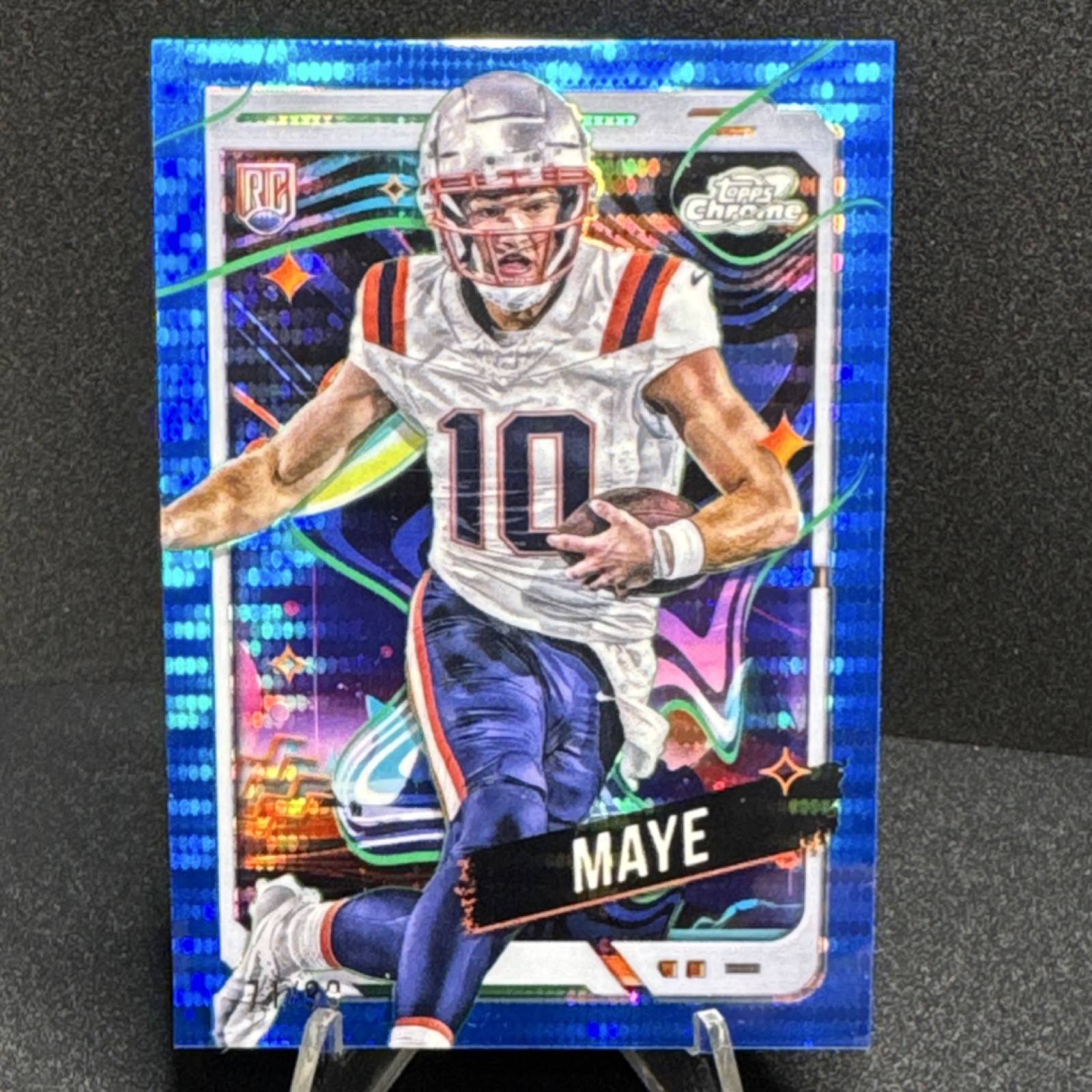 Drake Maye 2024 Topps Cosmic Chrome Nucleus Refractor RC #162 /99