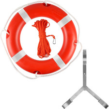 Life Ring 23"/28" Boat Safety Throw Rings with Water Floating Lifesaving Rope Li