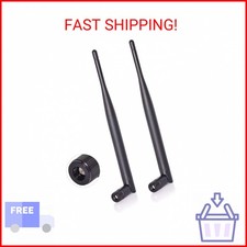 Bingfu Dual Band WiFi 2.4GHz 5GHz 5.8GHz 6dBi SMA Male Antenna 2-Pack for Wire