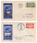 1937 FDC set 2x  Air Post first day cover C21+C22 china Clipper