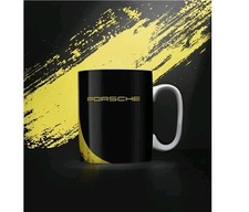 PORSCHE Kaffeetasse GT4 Limitiert Edition Schwarz Gelb Tasse Becher Sammlertasse