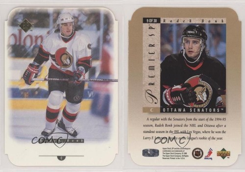 1994-95 SP Premier SP Die-Cut Radek Bonk #9 Rookie RC 2cb - Foto 3 di 3