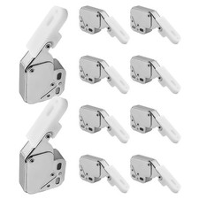 Durable Spring Latch Push Catch for Cabinets Wardrobes Home Use Silver Steel