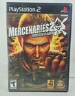 Mercenaries 2: World in Flames (Sony PlayStation 2, 2008) PS2 Mint Disc