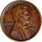 1911-S Lincoln Cent - Dark