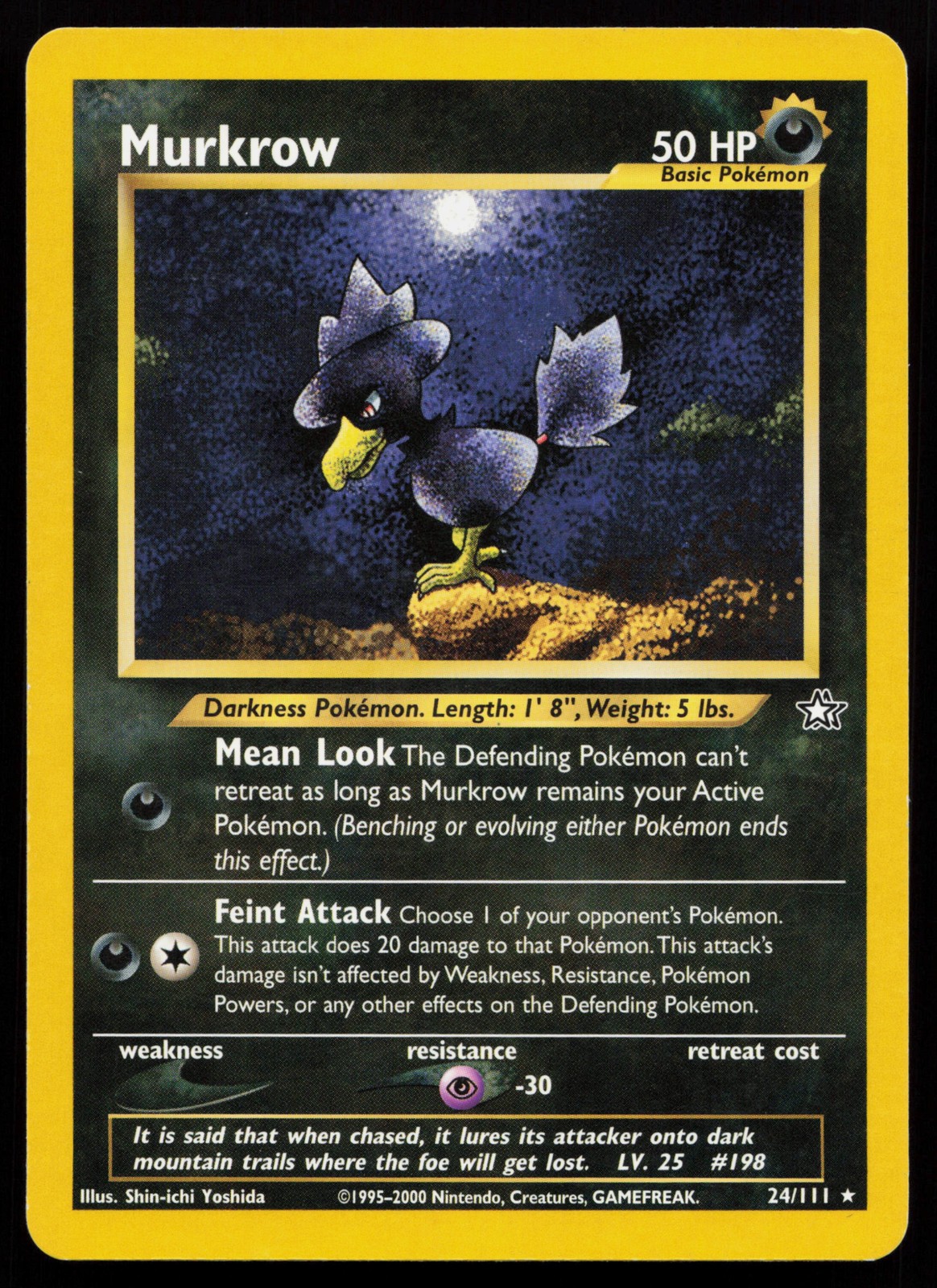 Murkrow 024/111 Rare Neo Genesis Pokémon Card