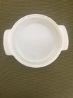 Vintage Fire King Milk Glass Pie Pan Dish 9" Plate Ribbed Sides White #1429 USA