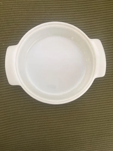 Vintage Fire King Milk Glass Pie Pan Dish 9" Plate Ribbed Sides White #1429 USA