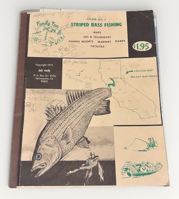 VTG 1973 California Bay Delta Maps Techniques Tips Bass Fishing Fish Book Guide