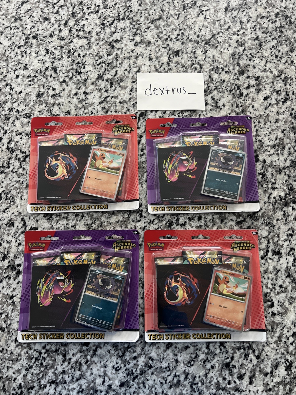 Pokemon Tcg Ascended Heroes Tech Sticker Collection X4 Sealed