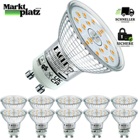 GU10 LED Leuchtmittel Warmweiß 4,9W 10Er-Pack 515 Lumen 2700K 10 StüCk